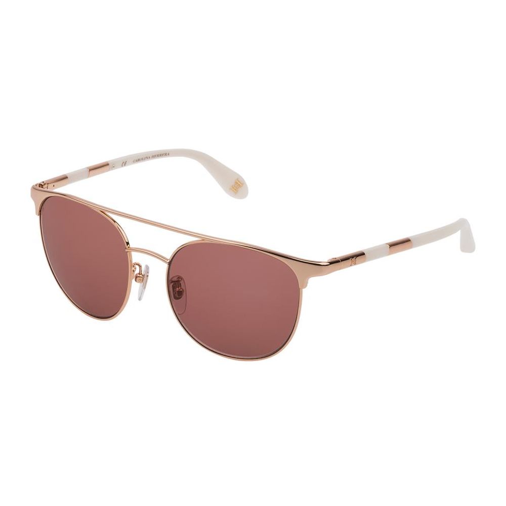 Carolina Herrera NY Orangefarbene Metall-Sonnenbrille