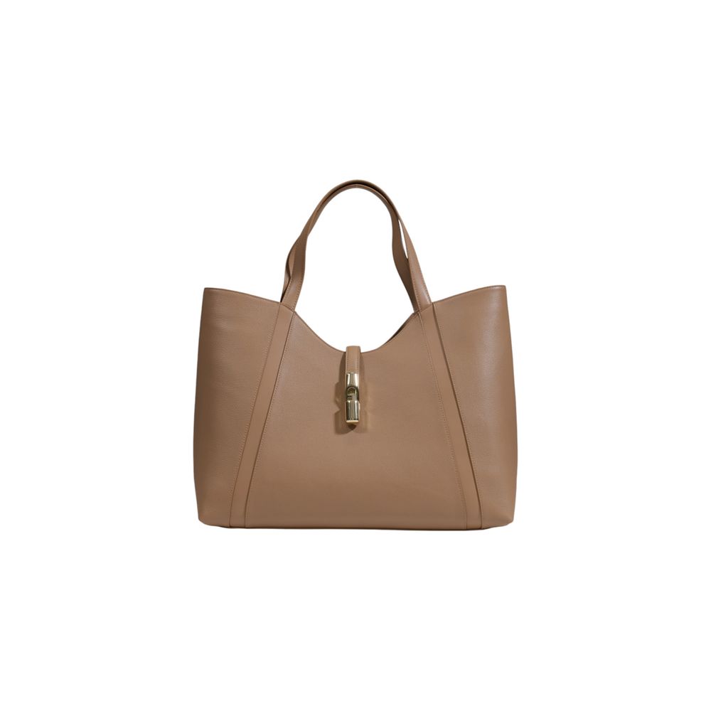 Furla Beige Lederhandtasche