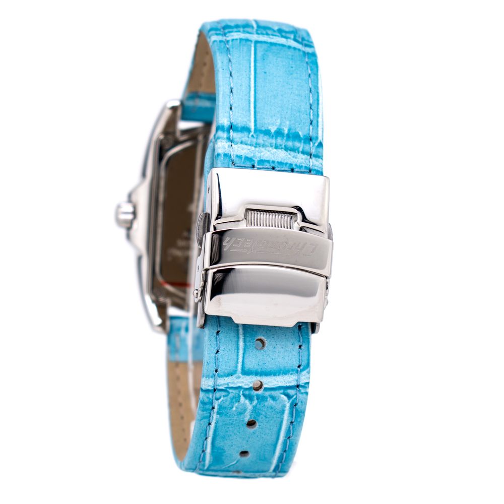 Chronotech Blaue Lederuhr