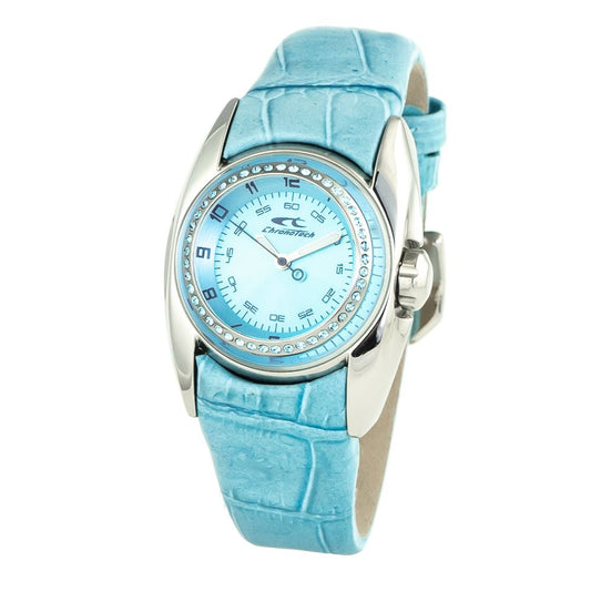 Chronotech Blaue Lederuhr