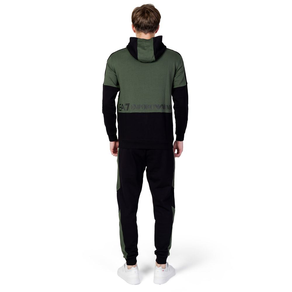 EA7 Emporio Armani Grüner Baumwoll-Sweatuit