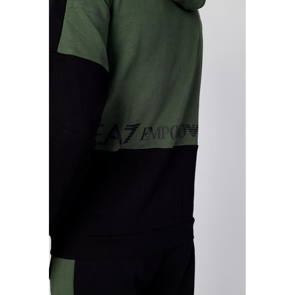 EA7 Emporio Armani Grüner Baumwoll-Sweatuit