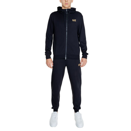 EA7 Emporio Armani Schwarzer Baumwoll-Sweatuit