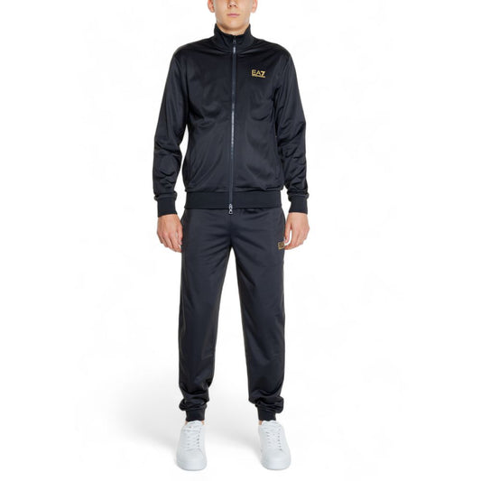 EA7 Emporio Armani Schwarzer Polyester-Sitzanzug