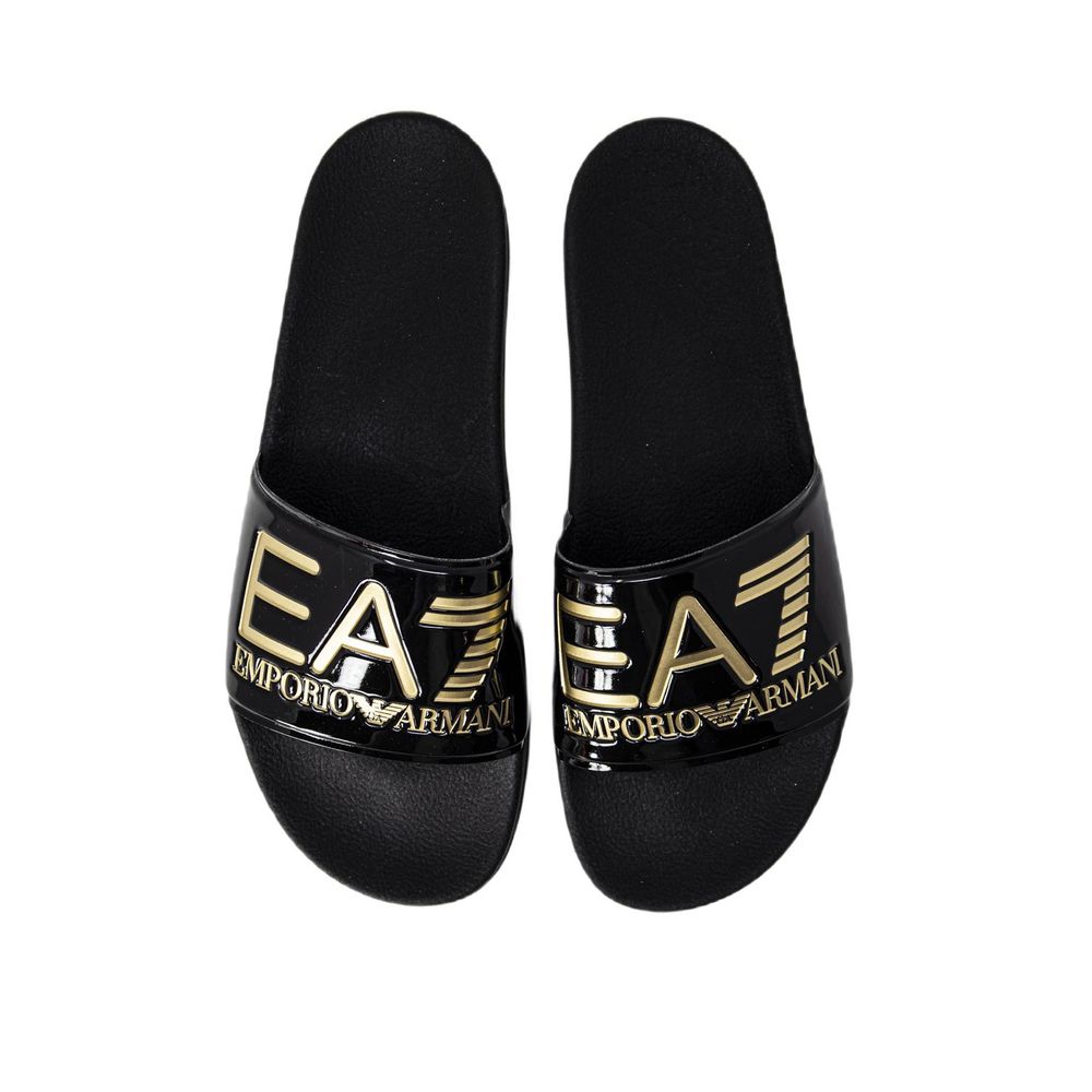 EA7 Emporio Armani Goldfarbene Polyethylen-Sandale