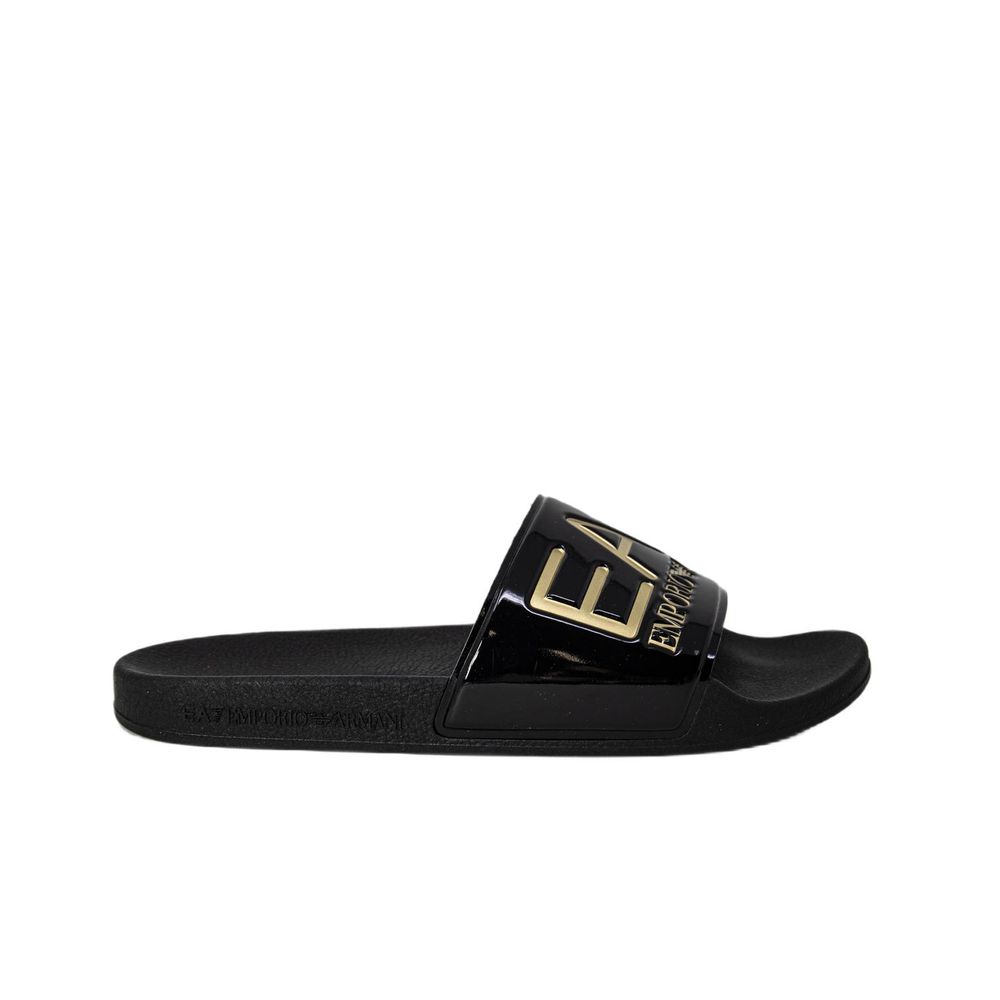 EA7 Emporio Armani Goldfarbene Polyethylen-Sandale