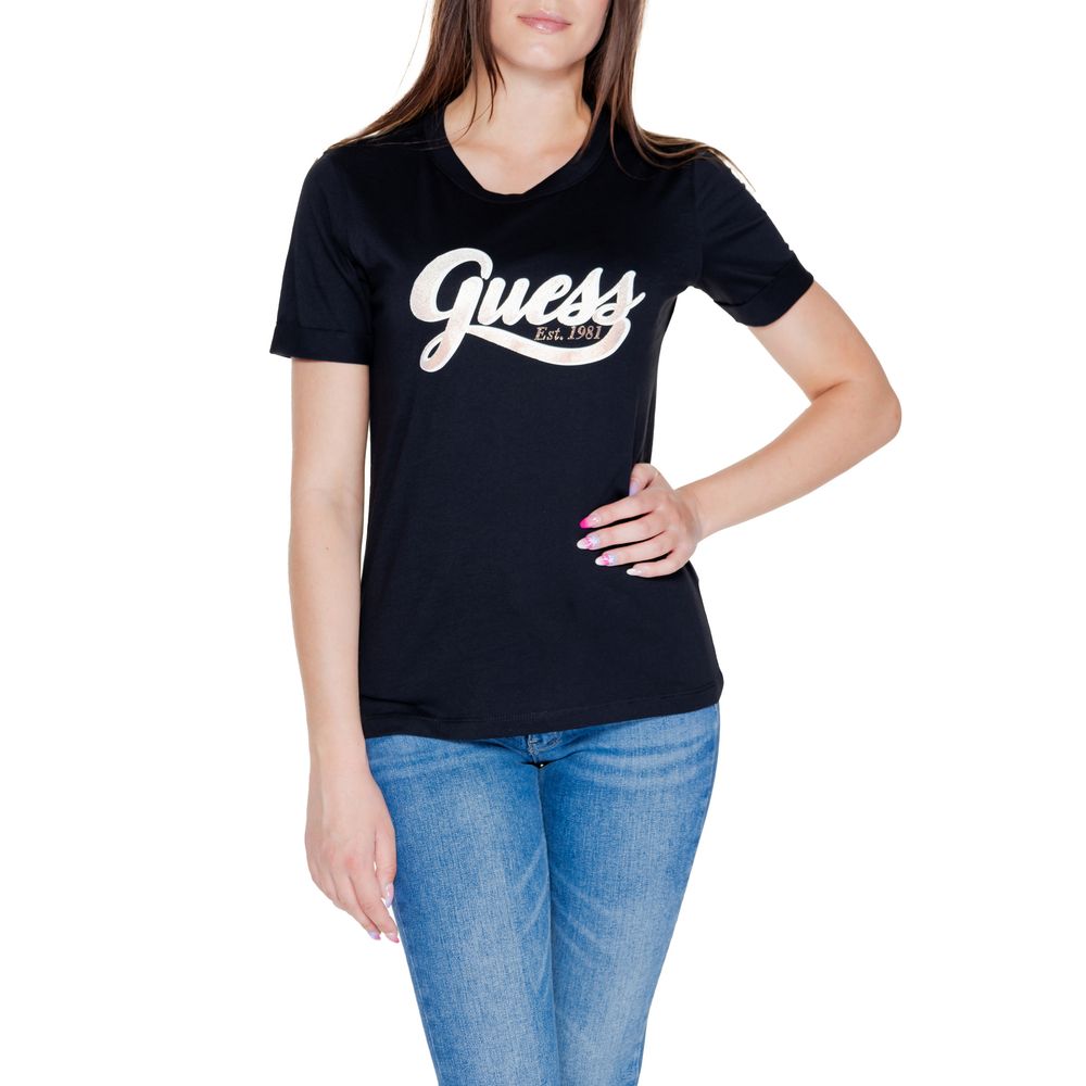 Guess Schwarze Baumwolle Tops & T-Shirt