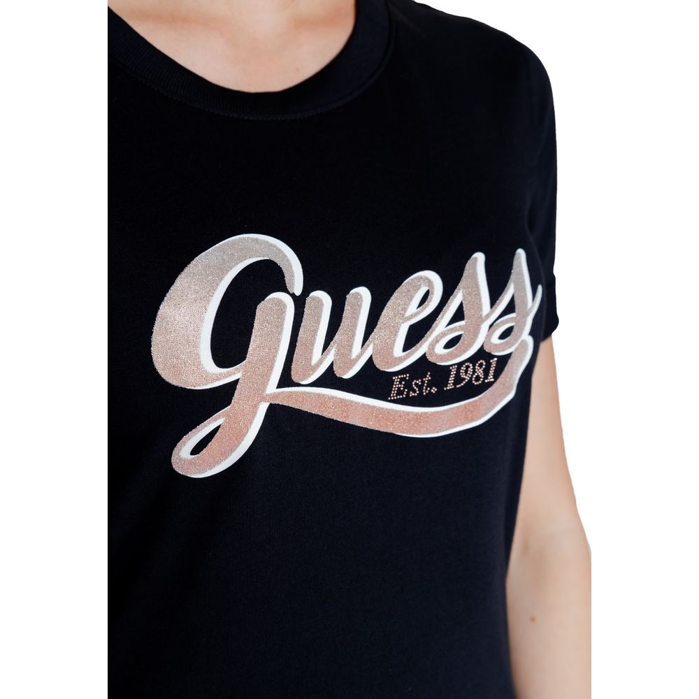 Guess Schwarze Baumwolle Tops & T-Shirt