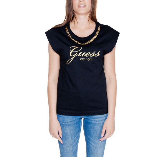 Guess Schwarze Baumwolle Tops & T-Shirt