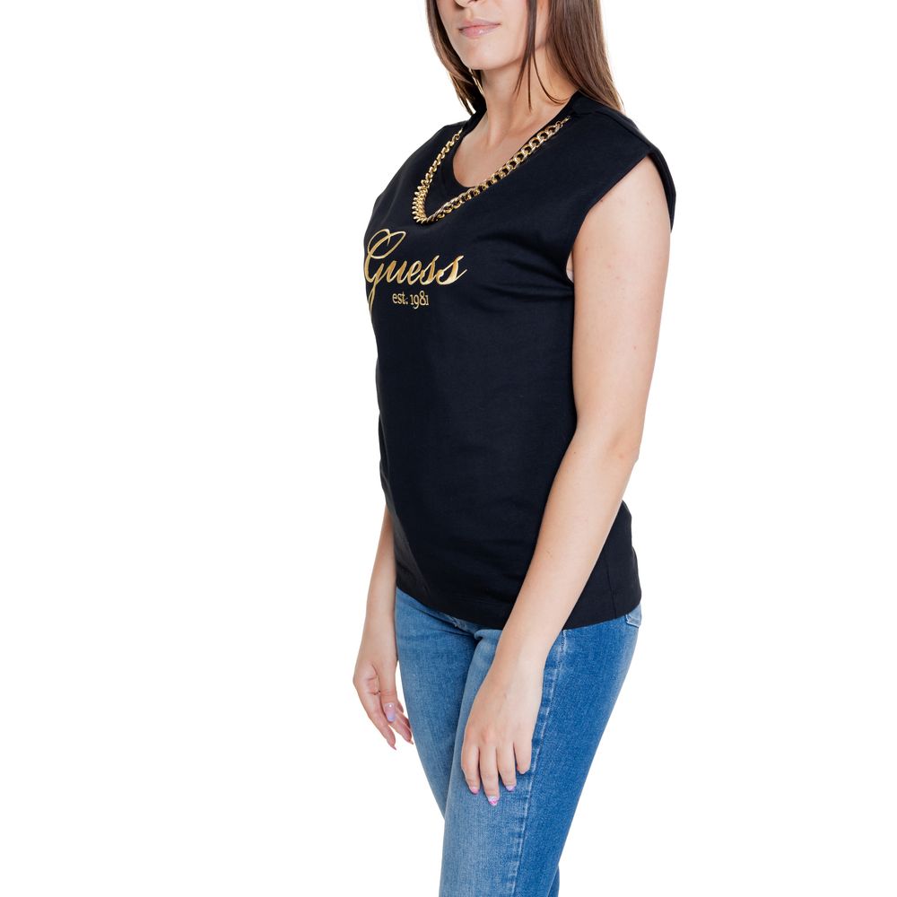 Guess Schwarze Baumwolle Tops & T-Shirt