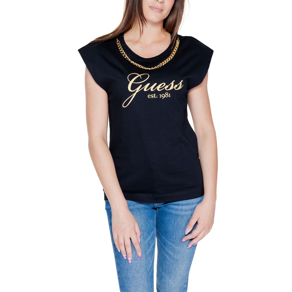 Guess Schwarze Baumwolle Tops & T-Shirt