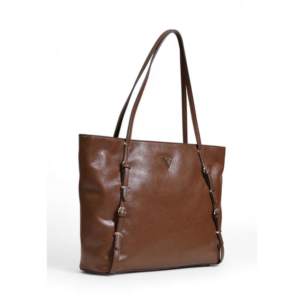 Guess Braune Polyethylen-Handtasche