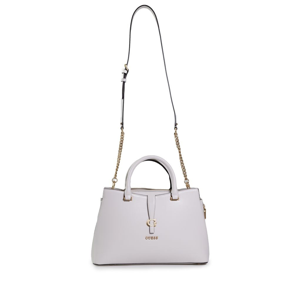 Guess Cremefarbene Polyethylen-Handtasche