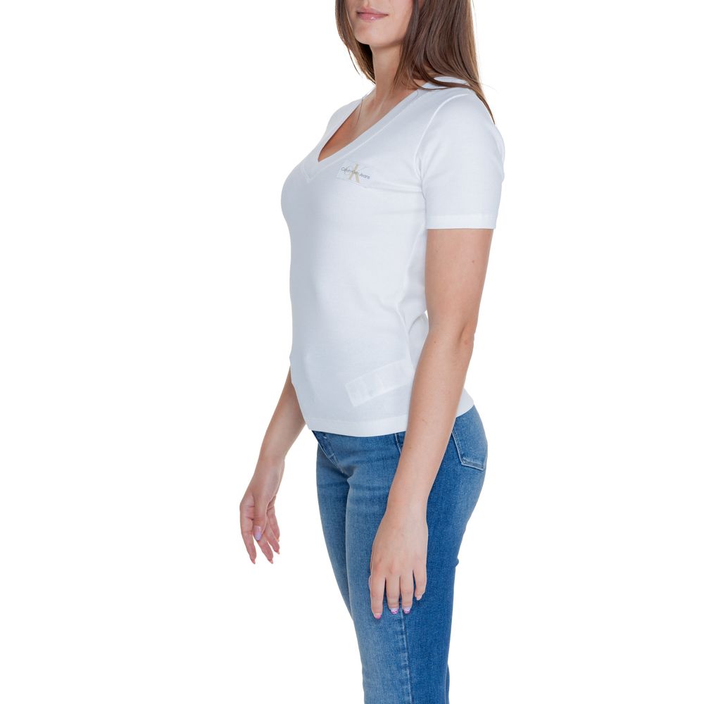 Calvin Klein Jeans Weiße Baumwolle Rigenerato Tops & T-Shirt