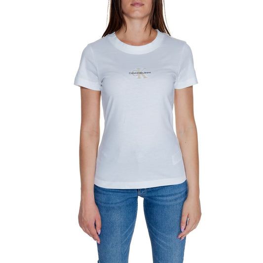 Calvin Klein Jeans Weiße Baumwolle Rigenerato Tops & T-Shirt