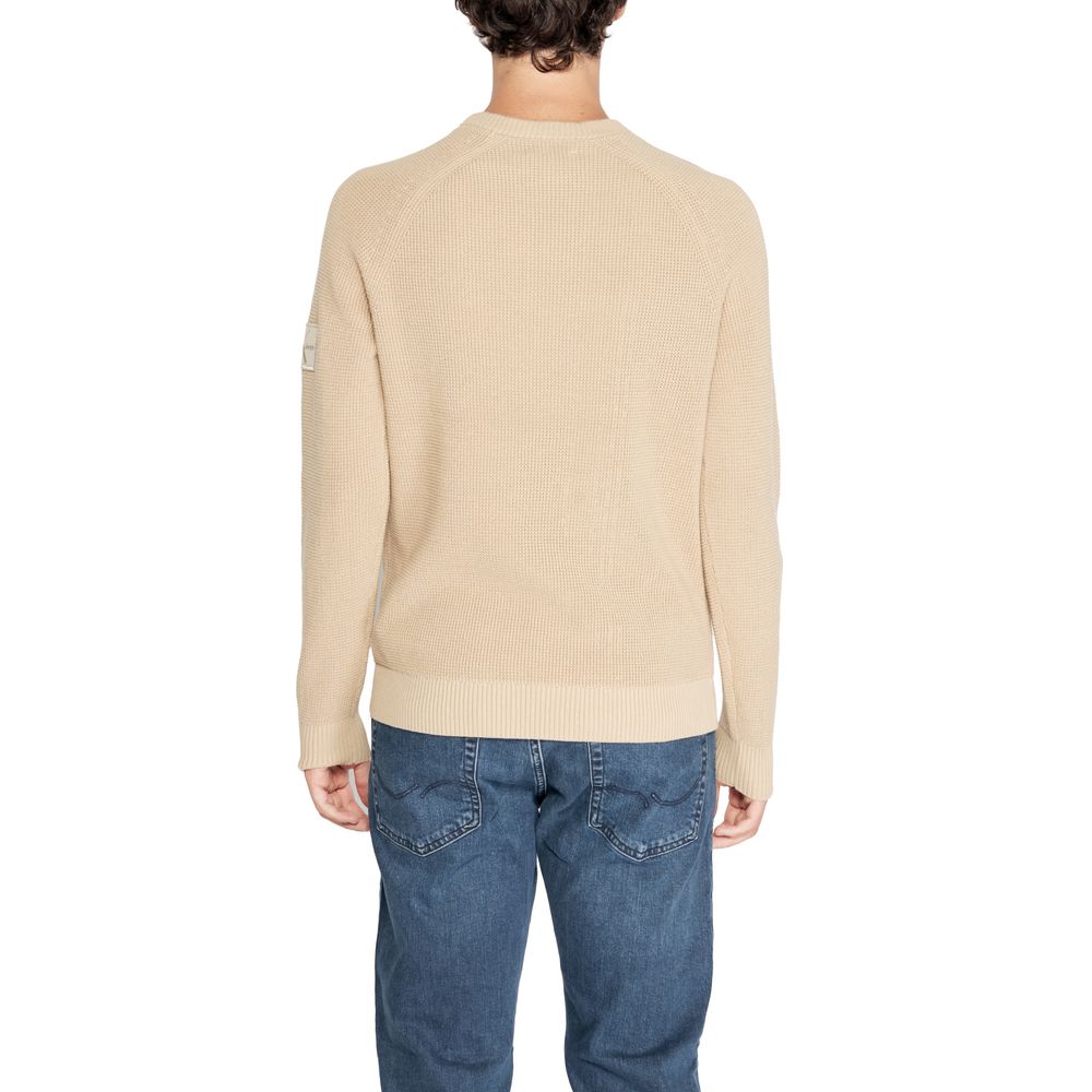 Calvin Klein Jeans Pullover aus Bio-Baumwolle in Beige