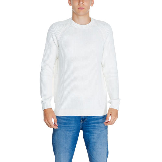 Calvin Klein Jeans Weißer Pullover aus Bio-Baumwolle