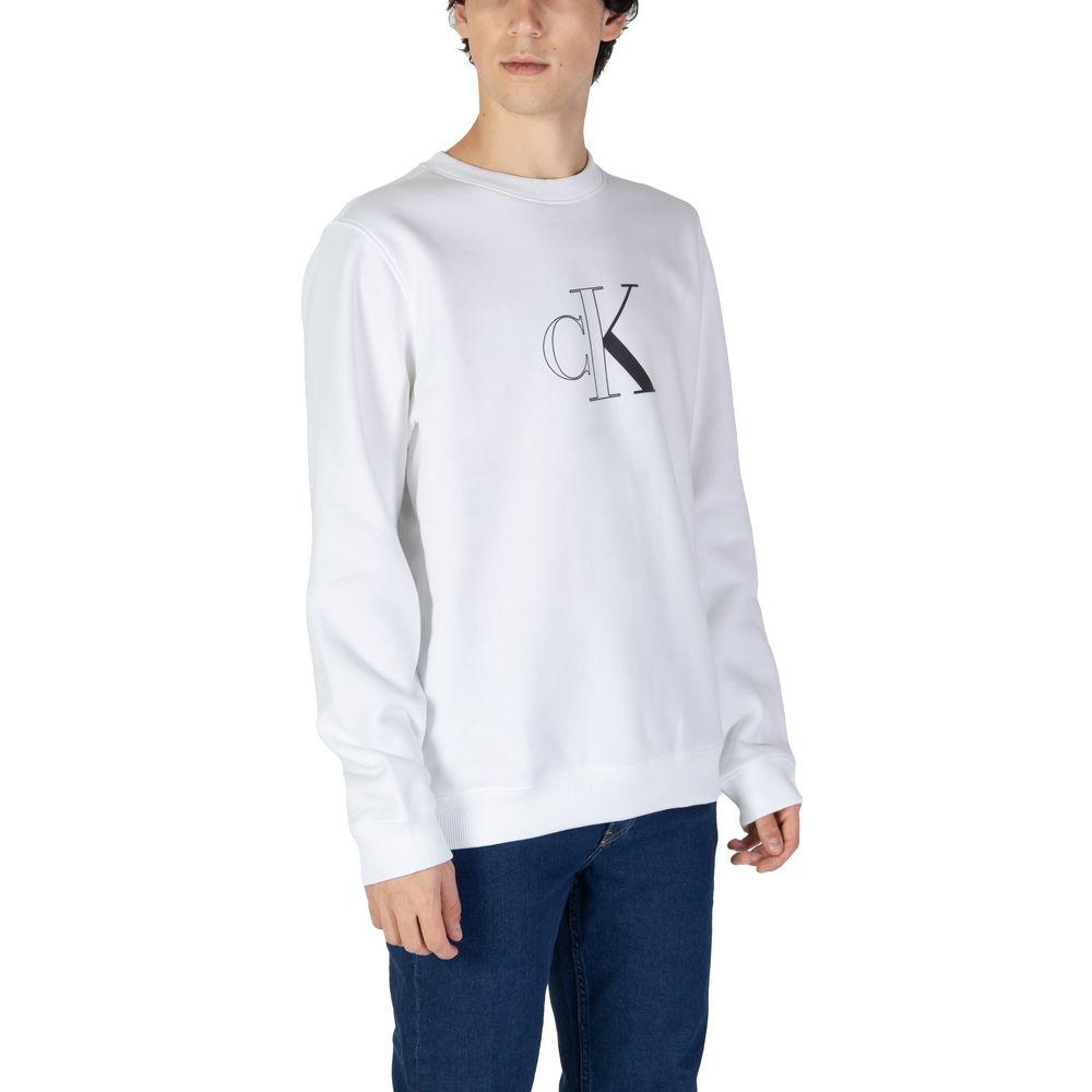 Calvin Klein Jeans Weißer Polyester-Pullover