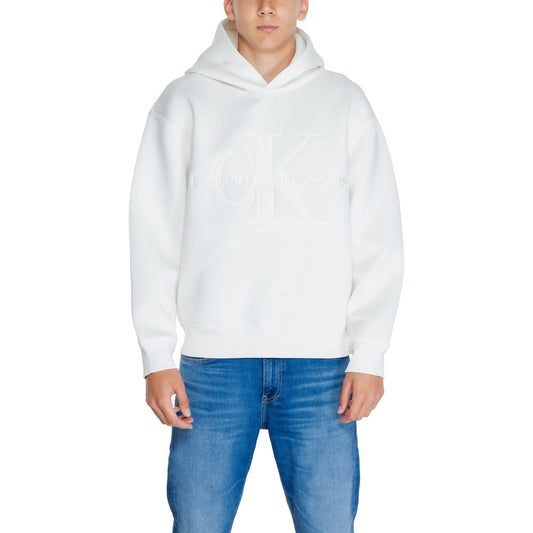 Calvin Klein Jeans Cremefarbener Pullover aus recyceltem Polyester