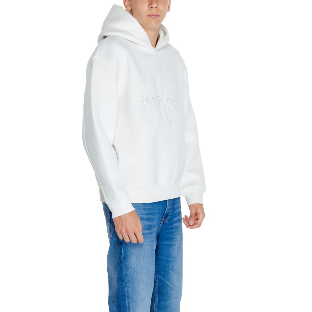 Calvin Klein Jeans Cremefarbener Pullover aus recyceltem Polyester