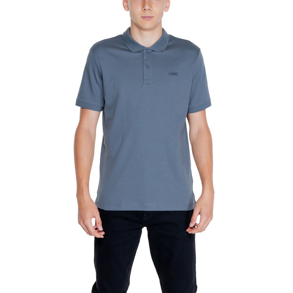 Calvin Klein Graues Baumwoll-Poloshirt