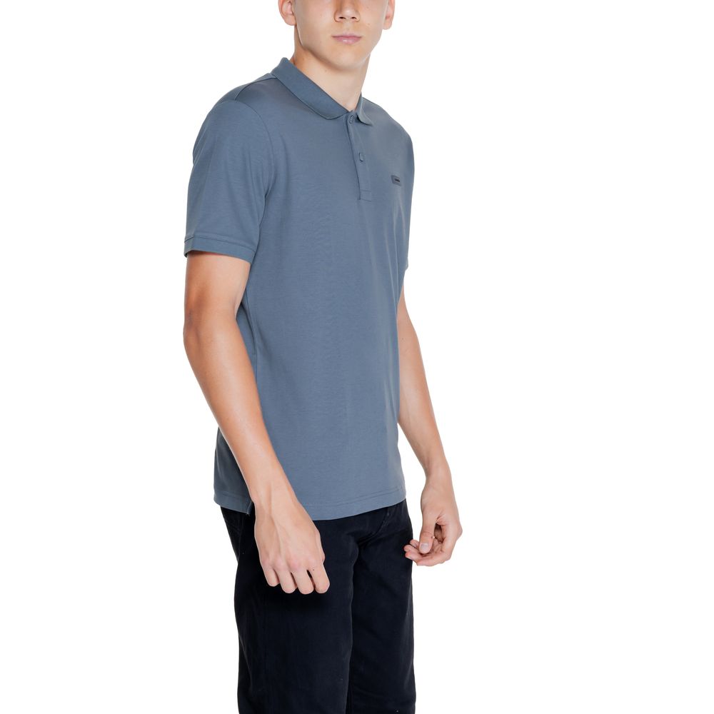 Calvin Klein Graues Baumwoll-Poloshirt