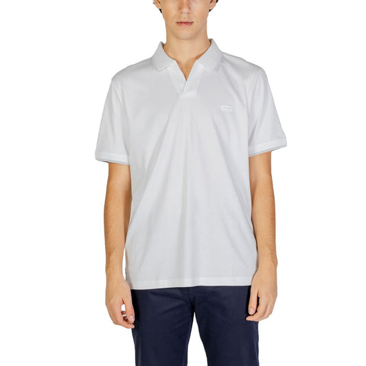 Calvin Klein Jeans Weißes Baumwoll-Poloshirt