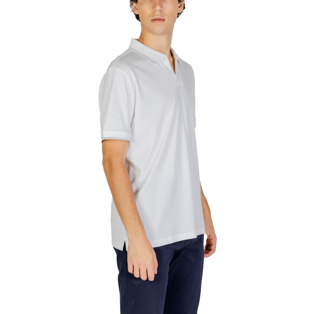 Calvin Klein Jeans Weißes Baumwoll-Poloshirt