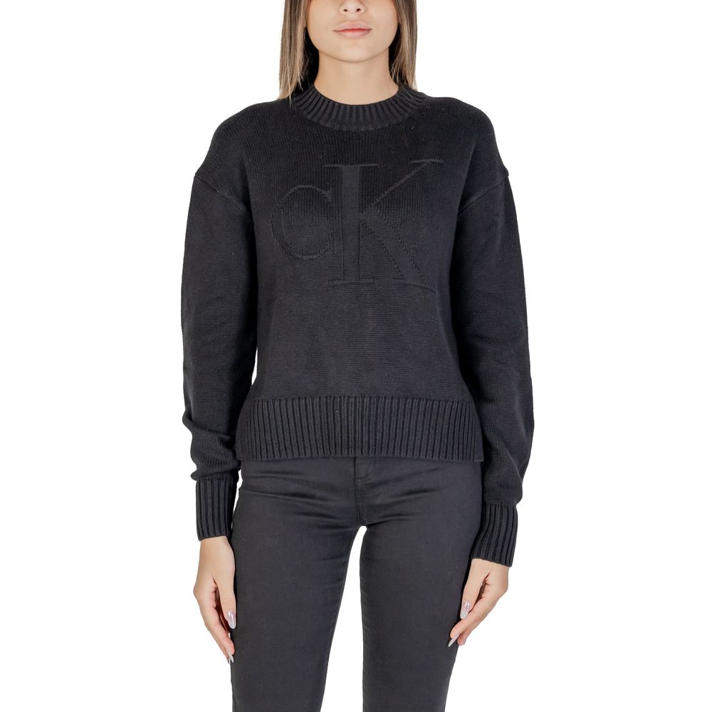 Calvin Klein Jeans Schwarzer Pullover aus Bio-Baumwolle