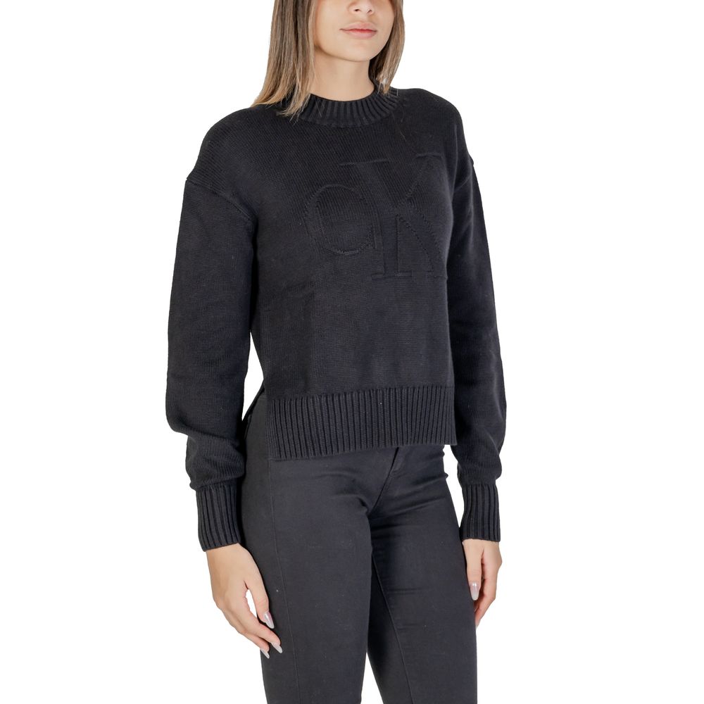 Calvin Klein Jeans Schwarzer Pullover aus Bio-Baumwolle