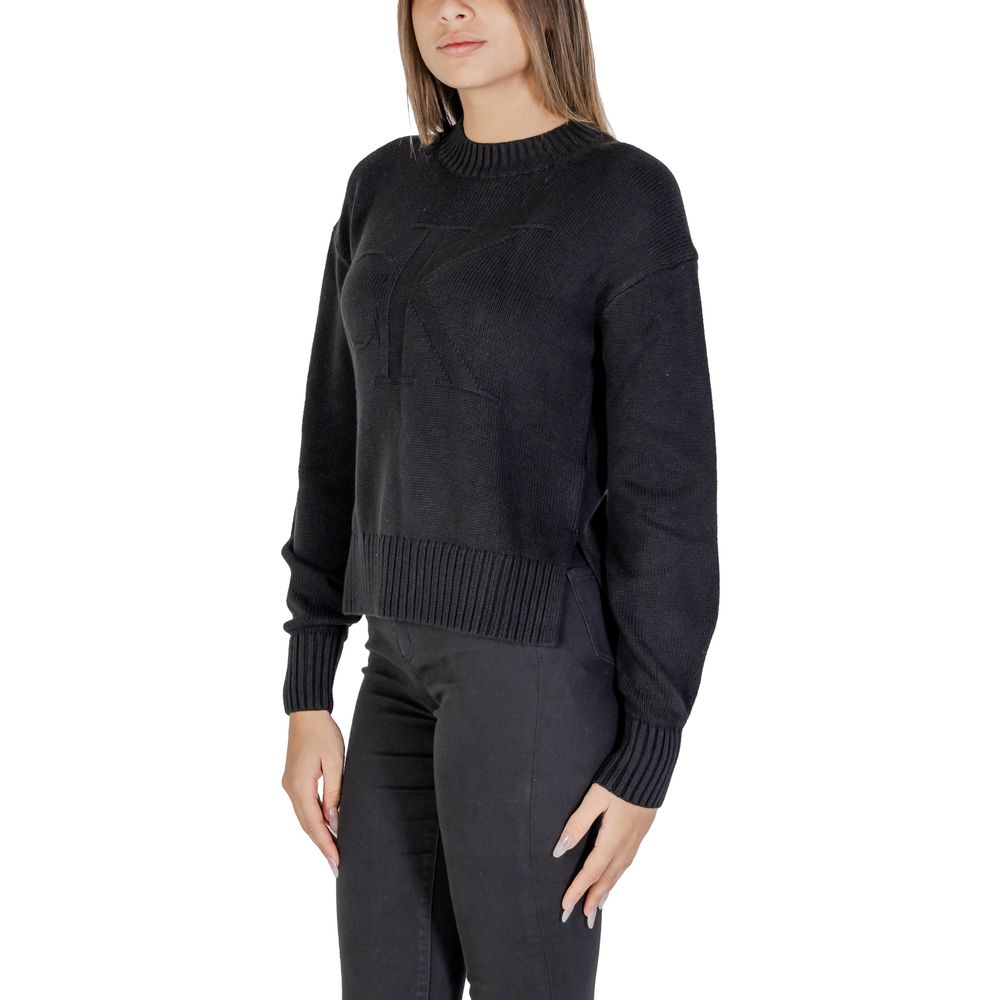 Calvin Klein Jeans Schwarzer Pullover aus Bio-Baumwolle