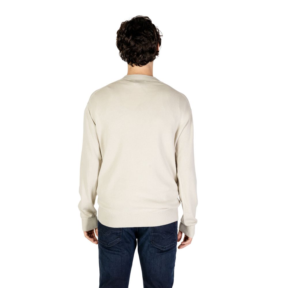 Calvin Klein Jeans Pullover aus Bio-Baumwolle in Beige