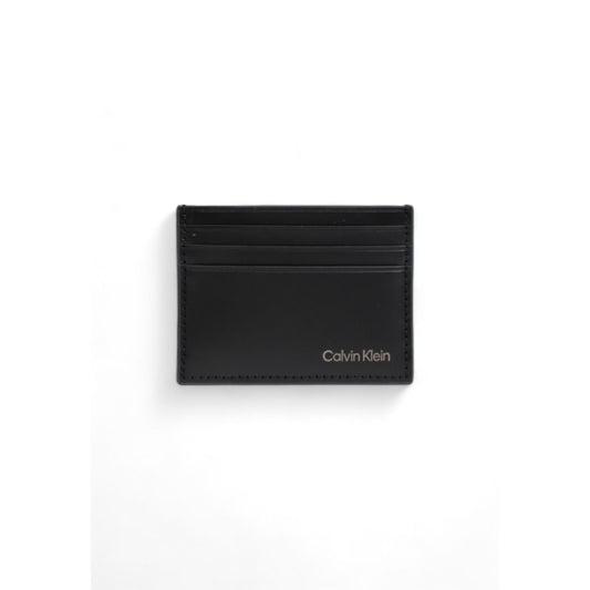 Calvin Klein Schwarzes Leder Portemonnaie