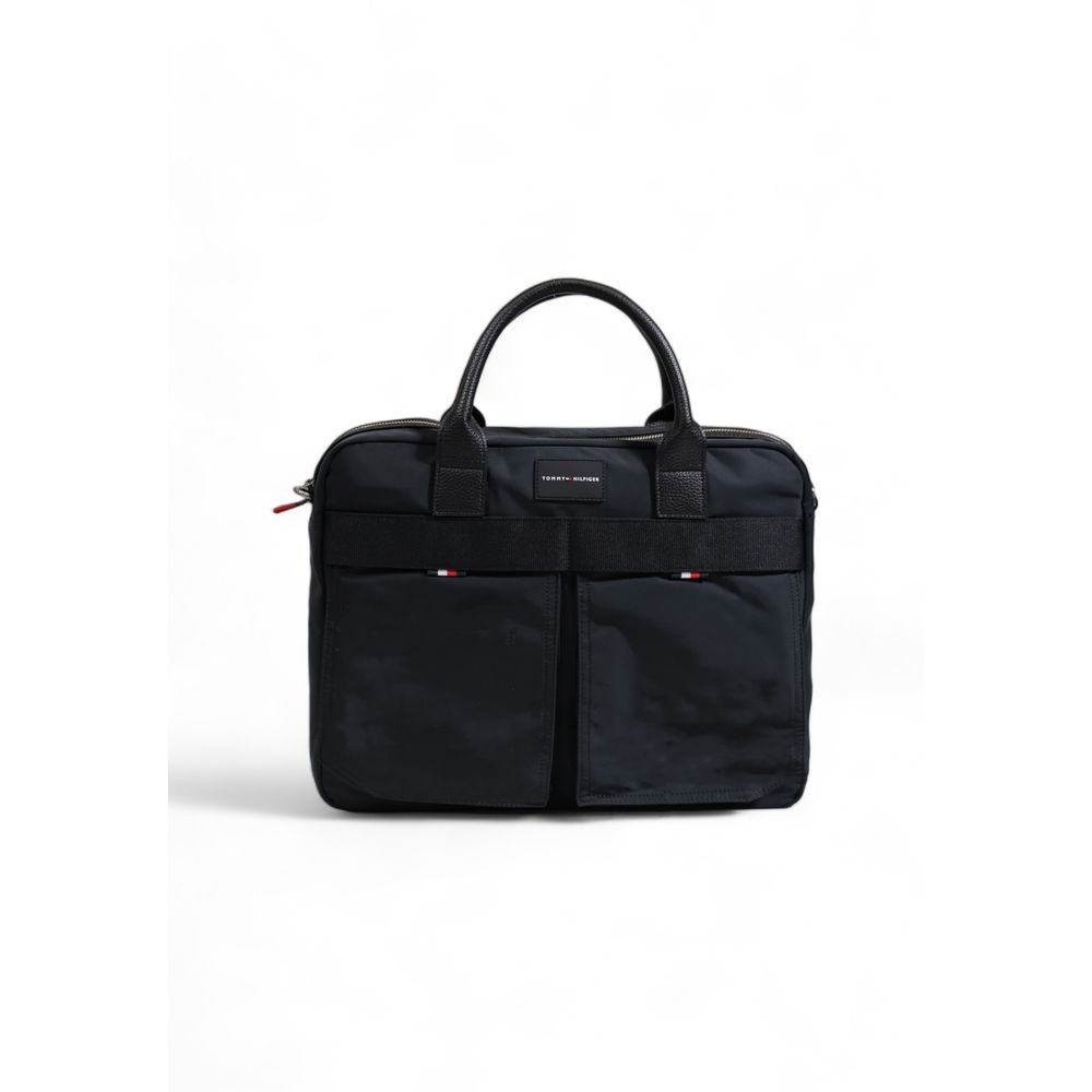 Tommy Hilfiger Schwarze Tasche aus recyceltem Polyester