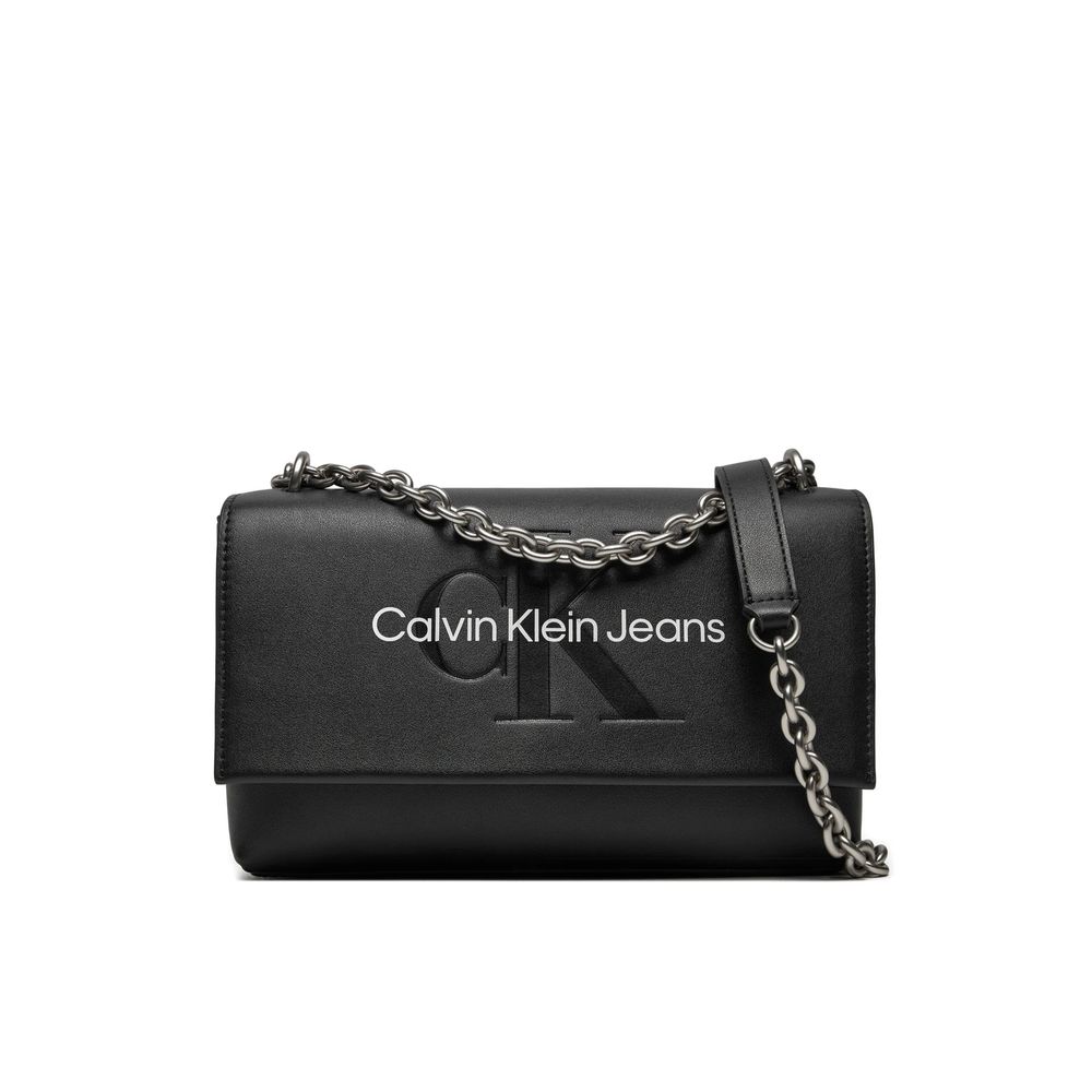 Calvin Klein Jeans Handtasche aus schwarzem Kunstleder