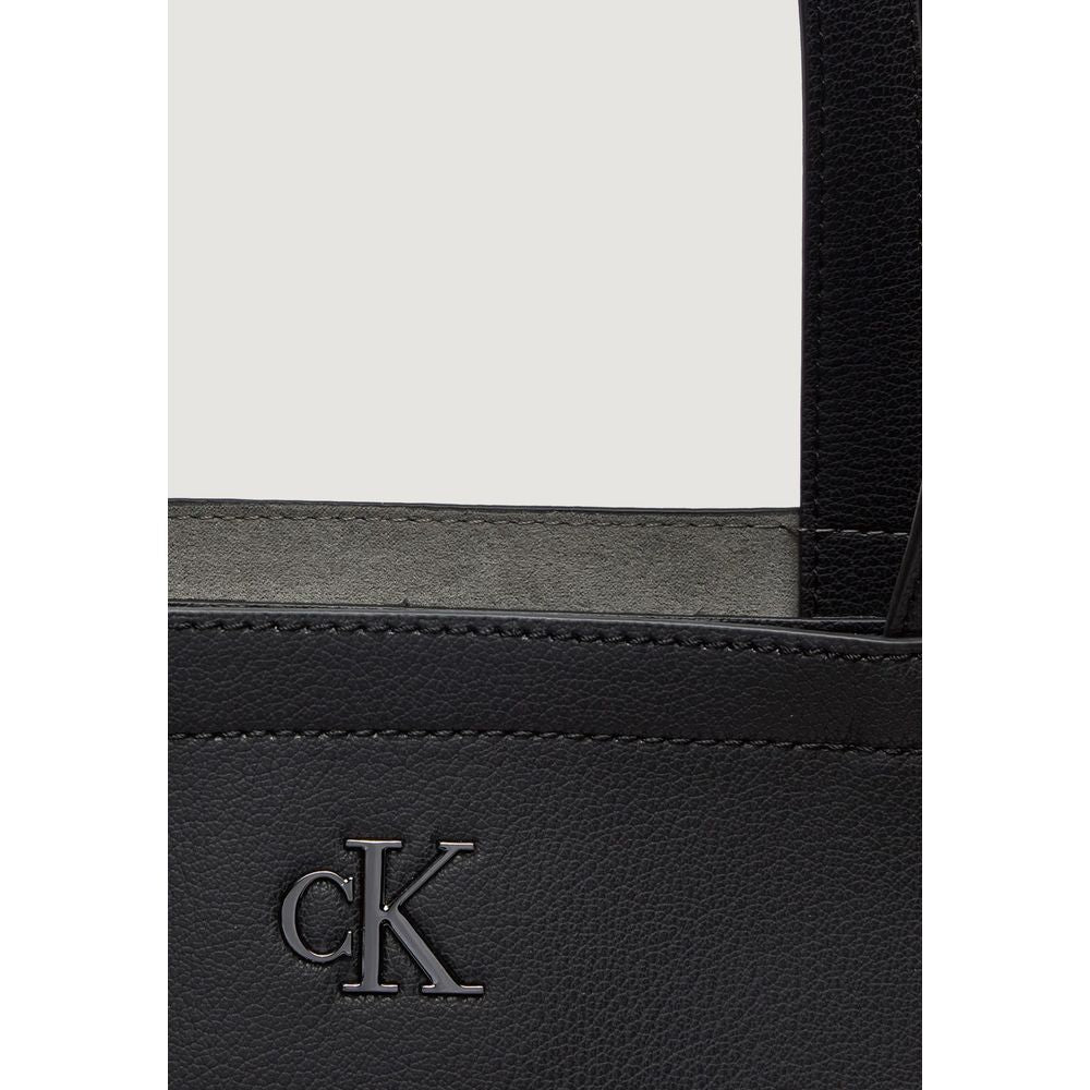 Calvin Klein Jeans Handtasche aus schwarzem Kunstleder