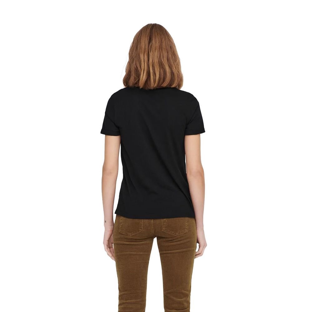 Only Schwarze Baumwolle Tops & T-Shirt