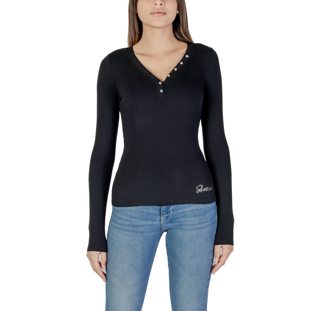 Guess Schwarze Viskose Tops & T-Shirt