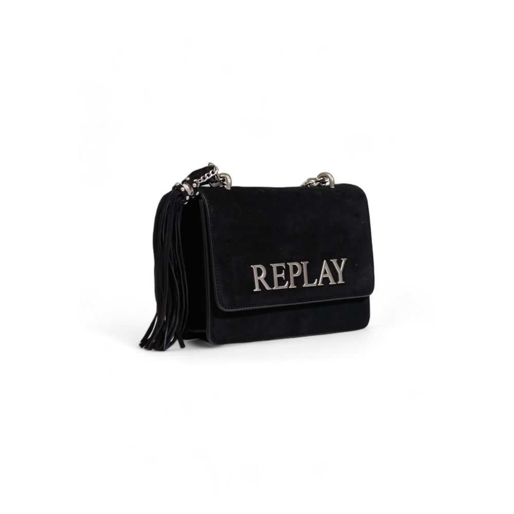 Replay Schwarze Polyester Handtasche