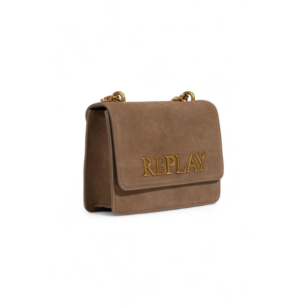 Replay Braune Polyester Handtasche