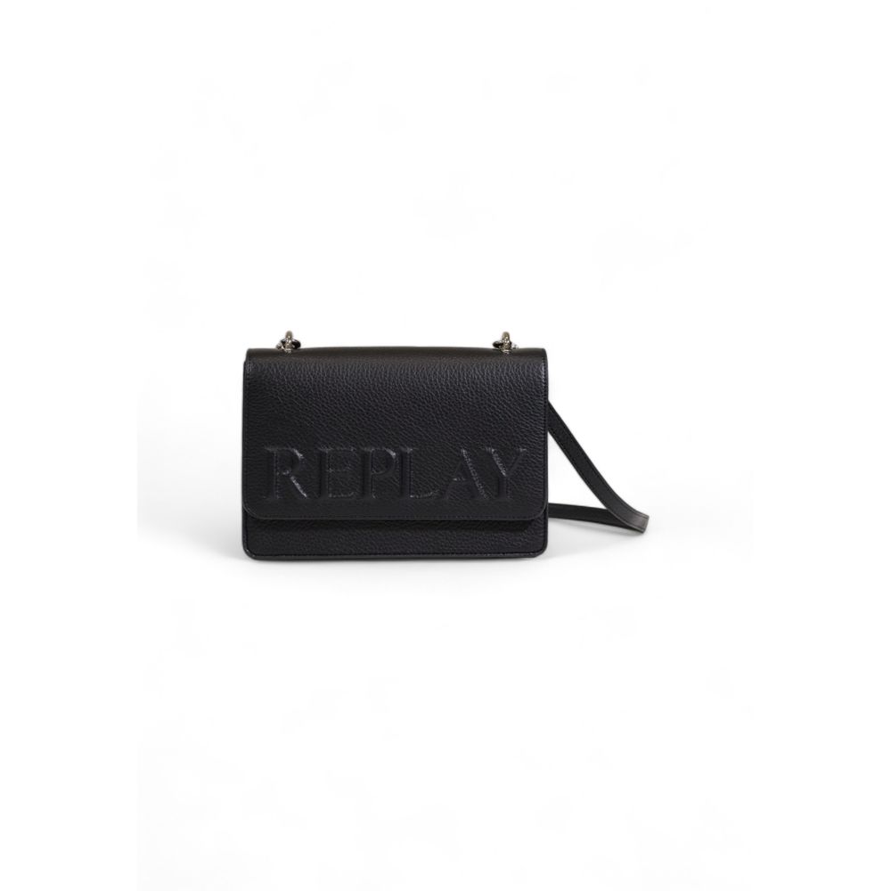 Replay Schwarze Polyester Handtasche