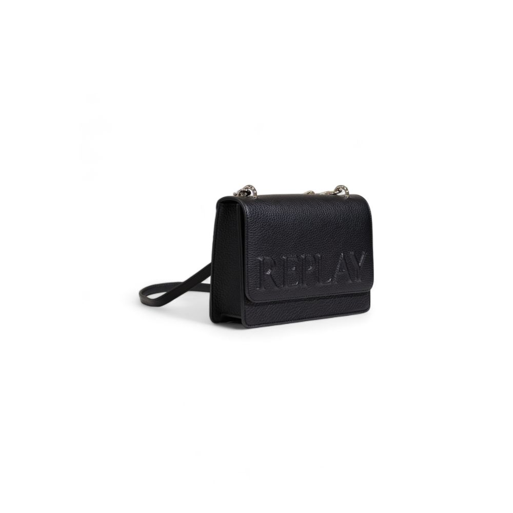 Replay Schwarze Polyester Handtasche