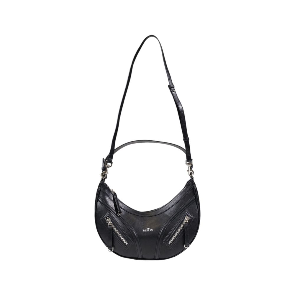 Replay Schwarze Polyester Handtasche