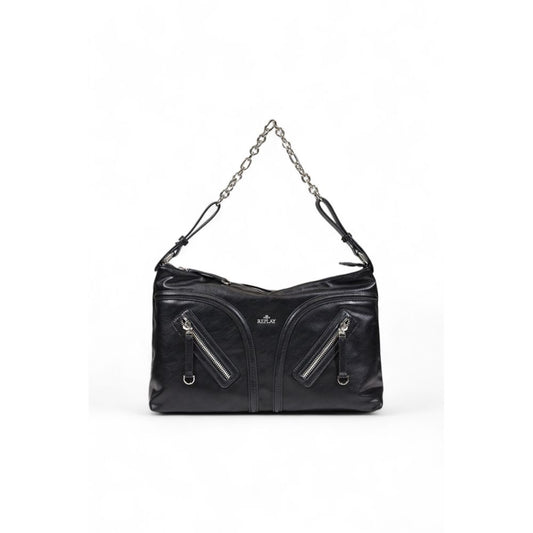 Replay Schwarze Polyester Handtasche