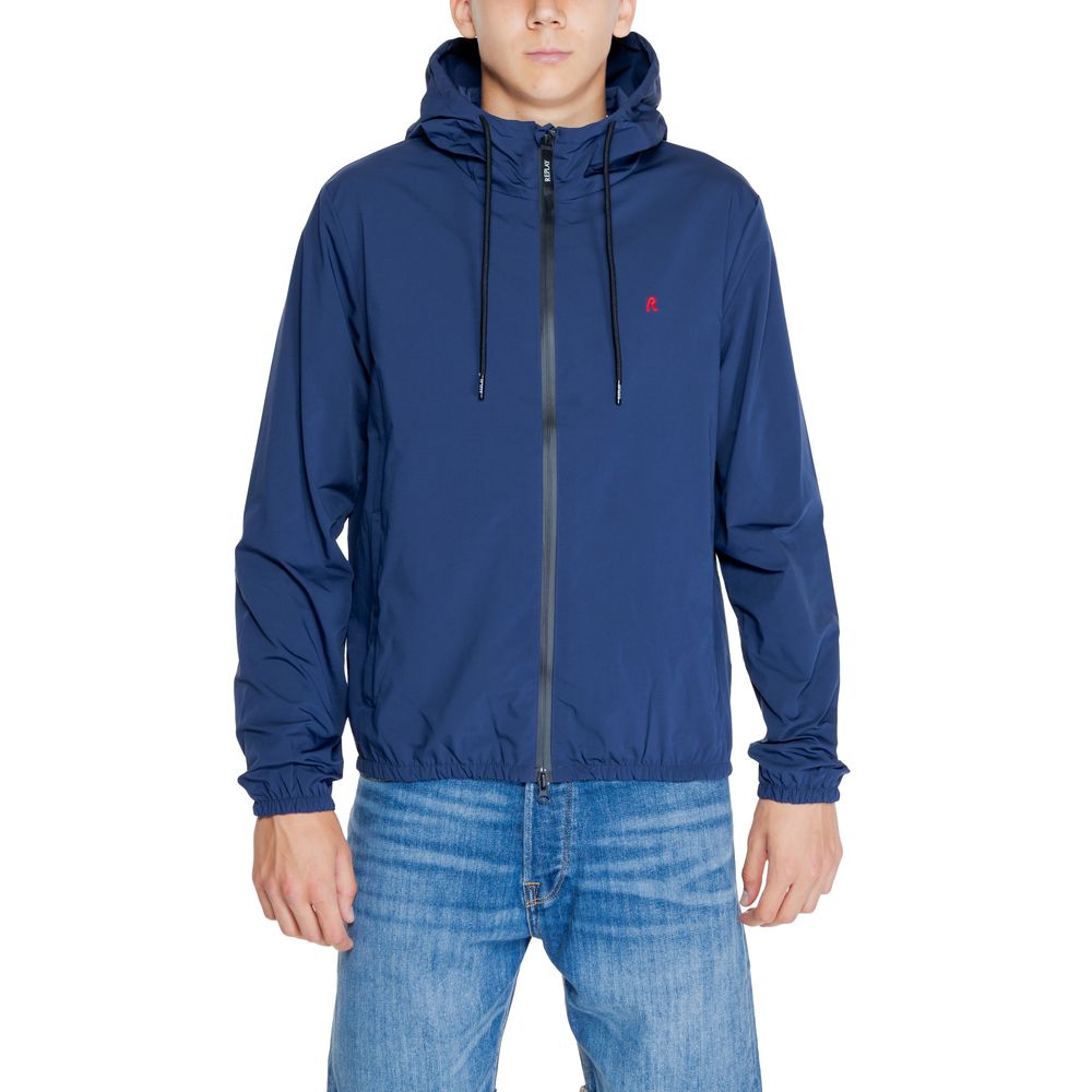 Replay Blaue Polyamid-Jacke