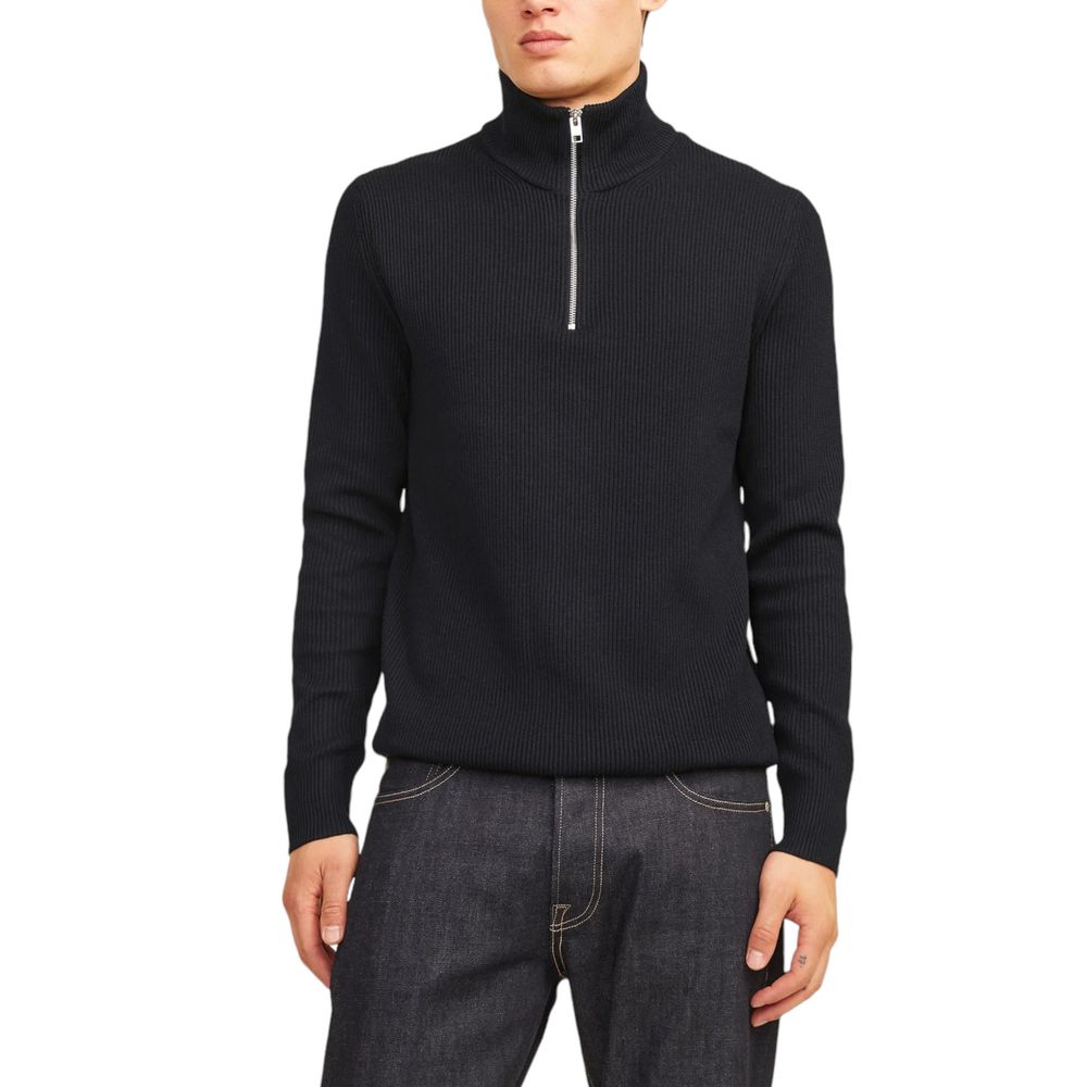 Jack Jones Schwarzer Pullover aus recyceltem Polyester