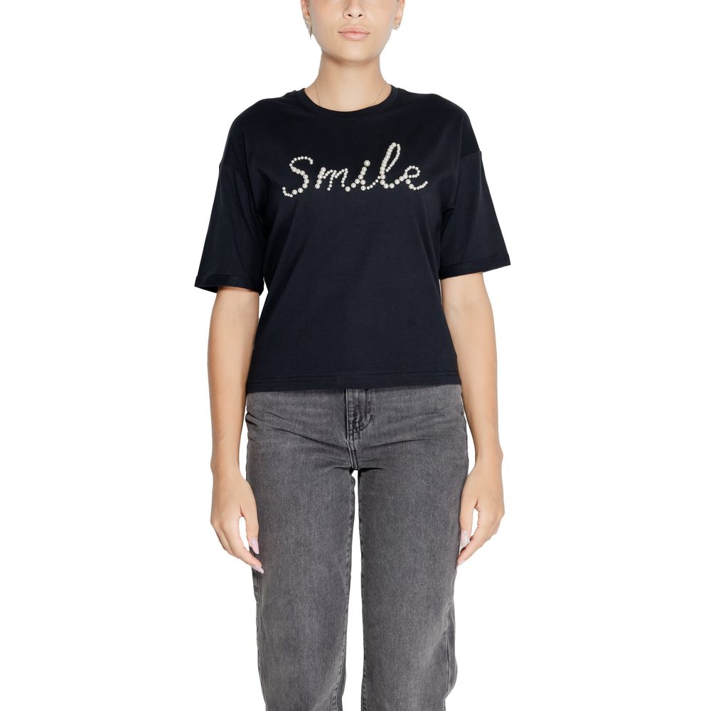 Only Schwarze Baumwolle Tops & T-Shirt