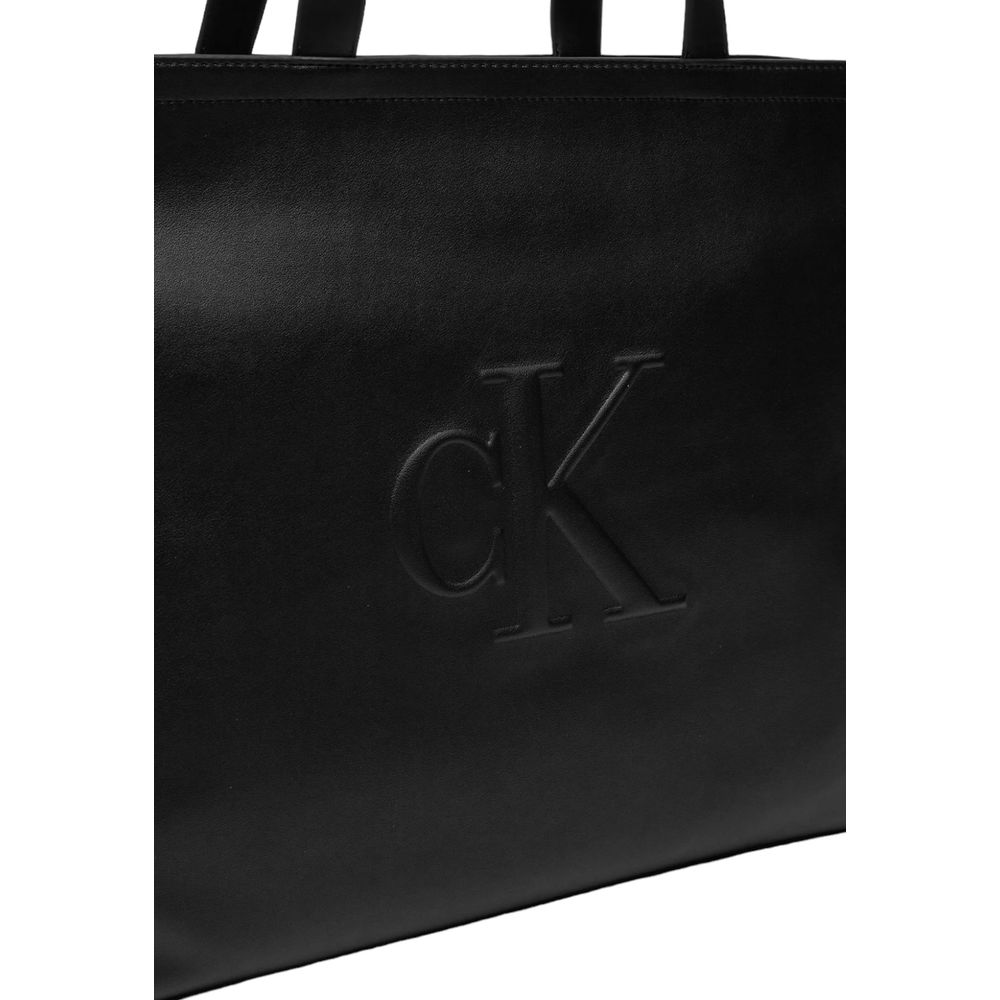 Calvin Klein Jeans Schwarze Polyethylen-Handtasche