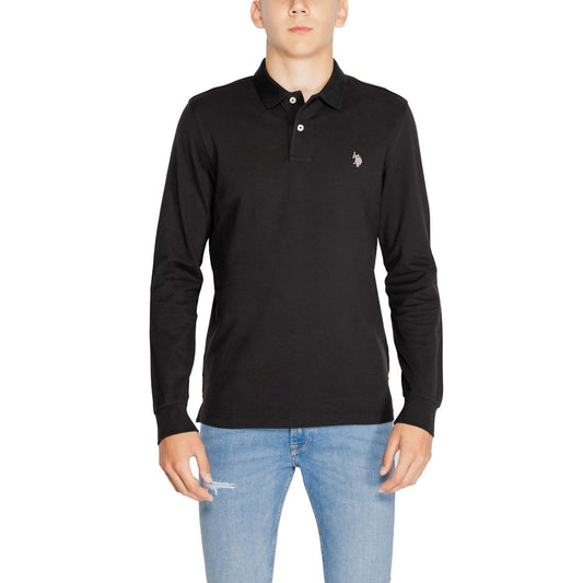 U.S. POLO ASSN. Schwarzes T-Shirt aus Baumwolle