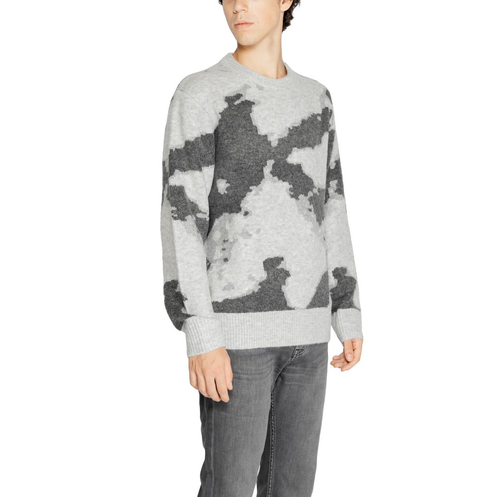 Jack Jones Grauer Pullover aus Acryl